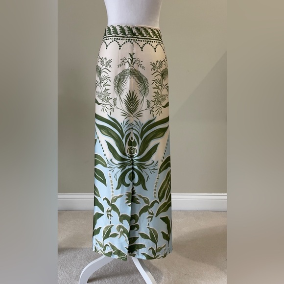 PARKER The Bell Maxi Skirt In Eggnog White and Green Size XXL NWOT - Picture 7 of 9